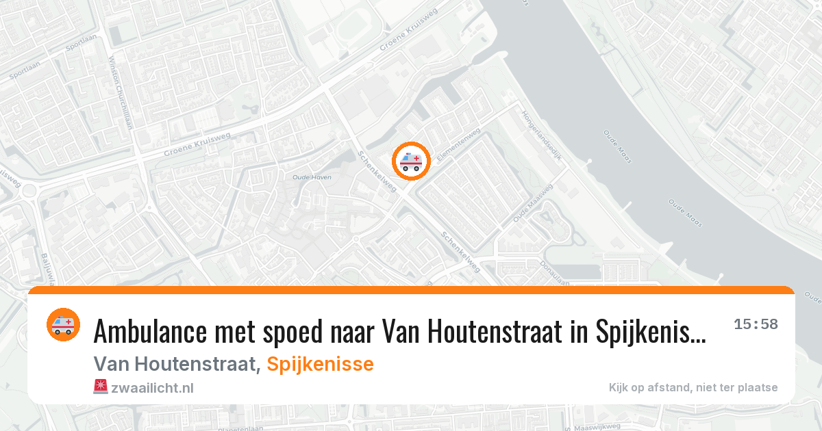 Ambulance met spoed naar Van Houtenstraat in Spijkenisse — 10 jun 2026