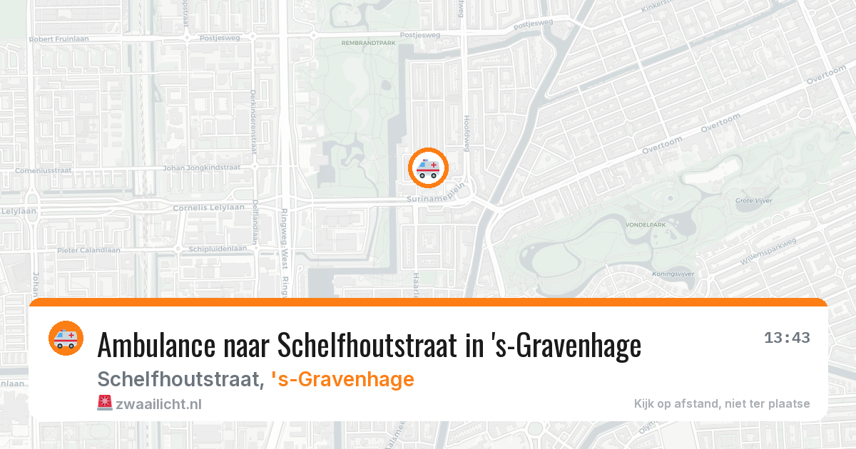 Ambulance naar Schelfhoutstraat in 's-Gravenhage — 20 mrt 2026