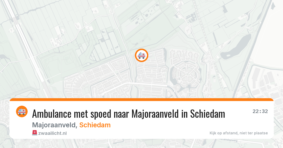 Ambulance met spoed naar Majoraanveld in Schiedam — 20 jun 2026