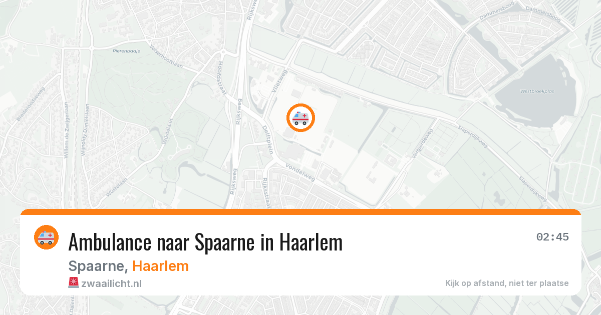 Ambulance naar Spaarne in Haarlem — 27 mei 2026
