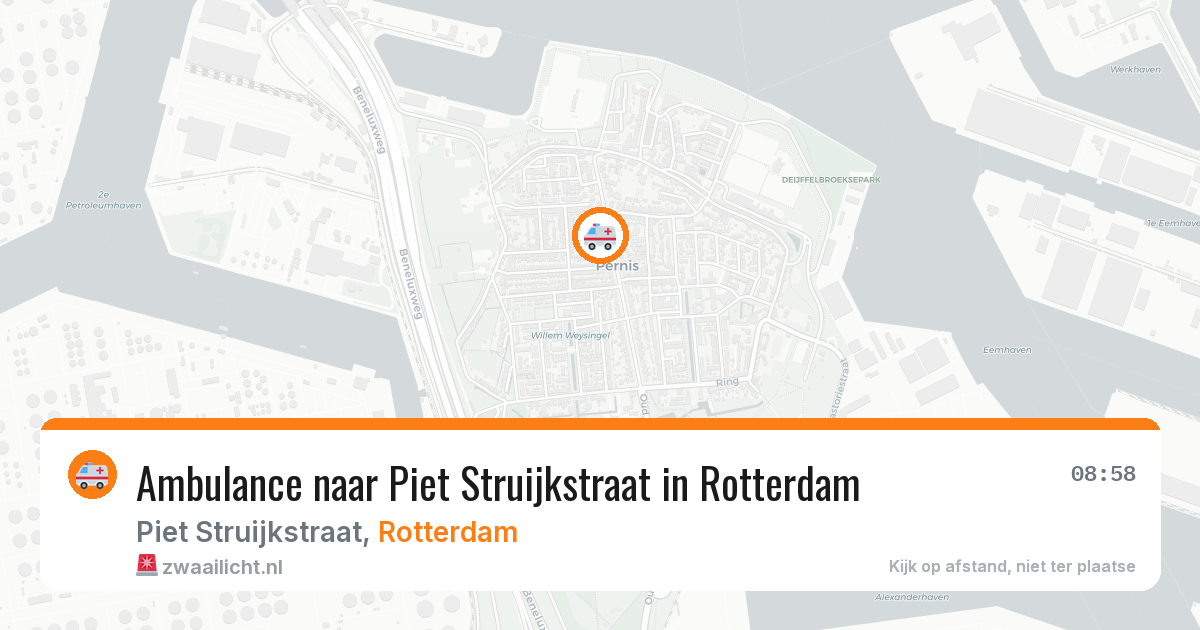 Ambulance naar Piet Struijkstraat in Rotterdam — 31 mei 2026