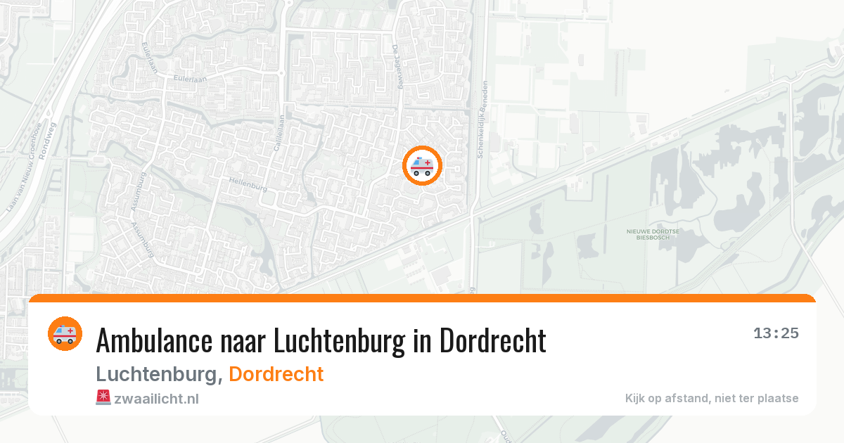 Ambulance naar Luchtenburg in Dordrecht — 6 jun 2026