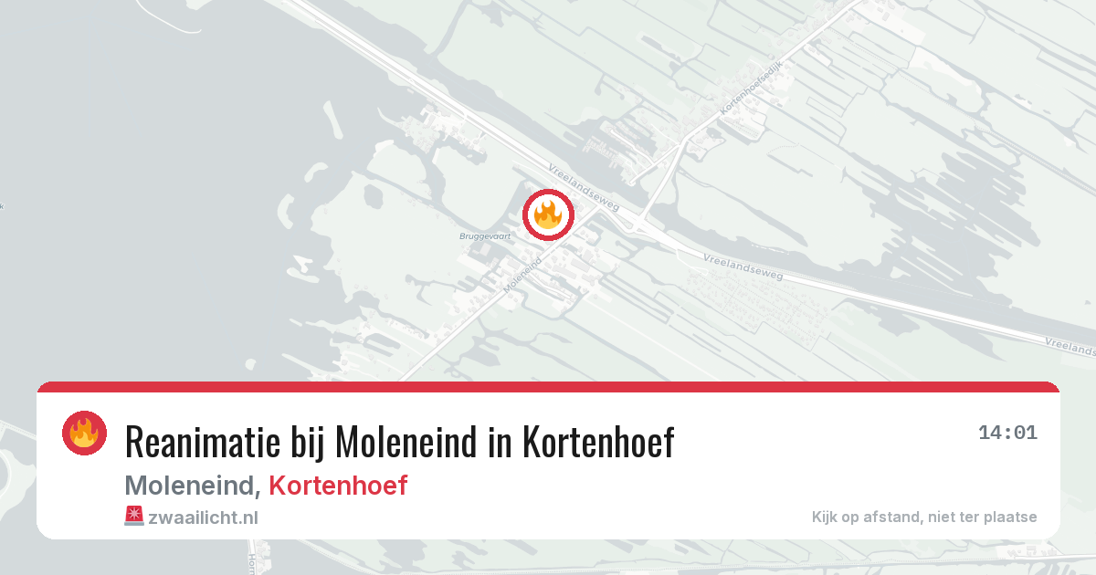 Reanimatie bij Moleneind in Kortenhoef — 10 mei 2026