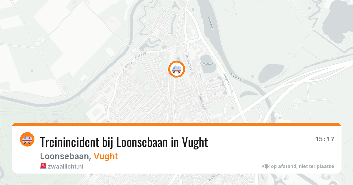 Treinincident bij Loonsebaan in Vught — 25 mei 2026