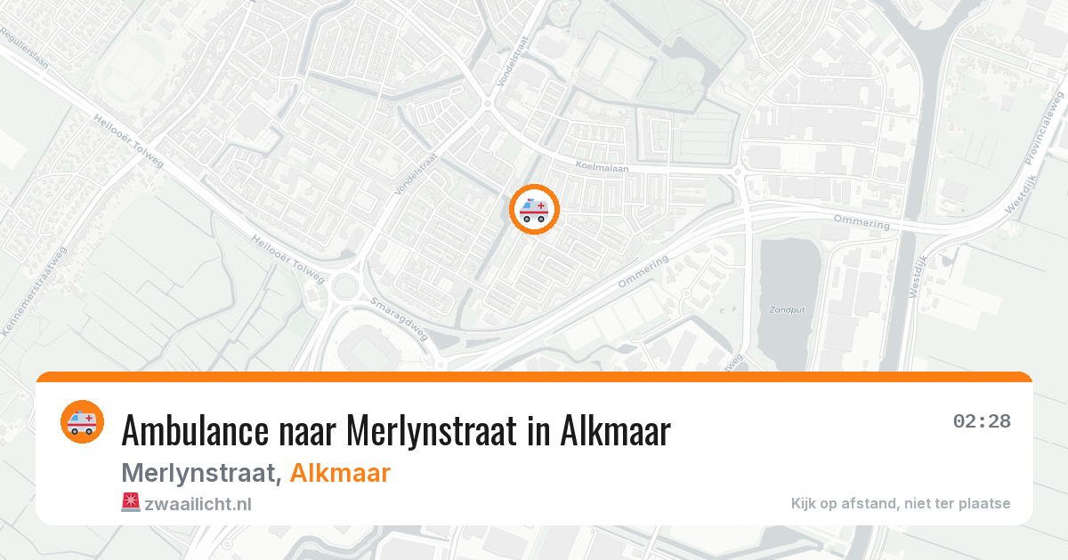 Ambulance naar Merlynstraat in Alkmaar — 19 jul 2026