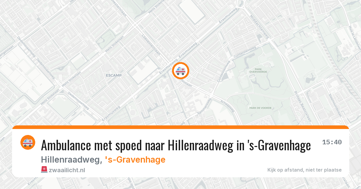 Ambulance met spoed naar Hillenraadweg in 's-Gravenhage — 7 aug 2026