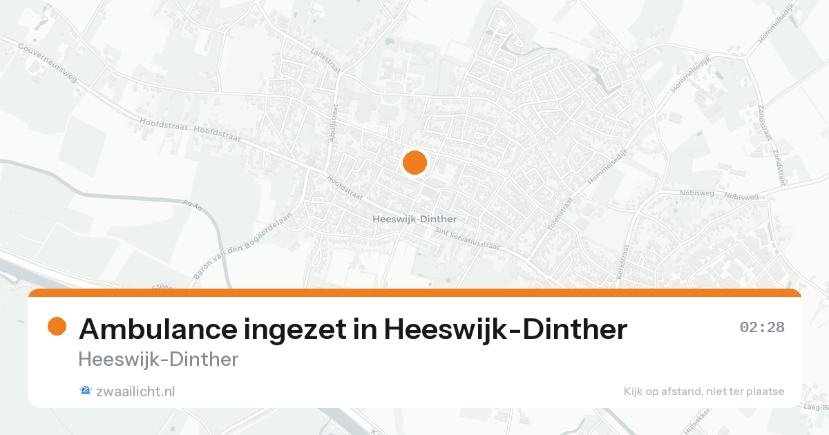 Ambulance ingezet in Heeswijk-Dinther — 31 jan 2026