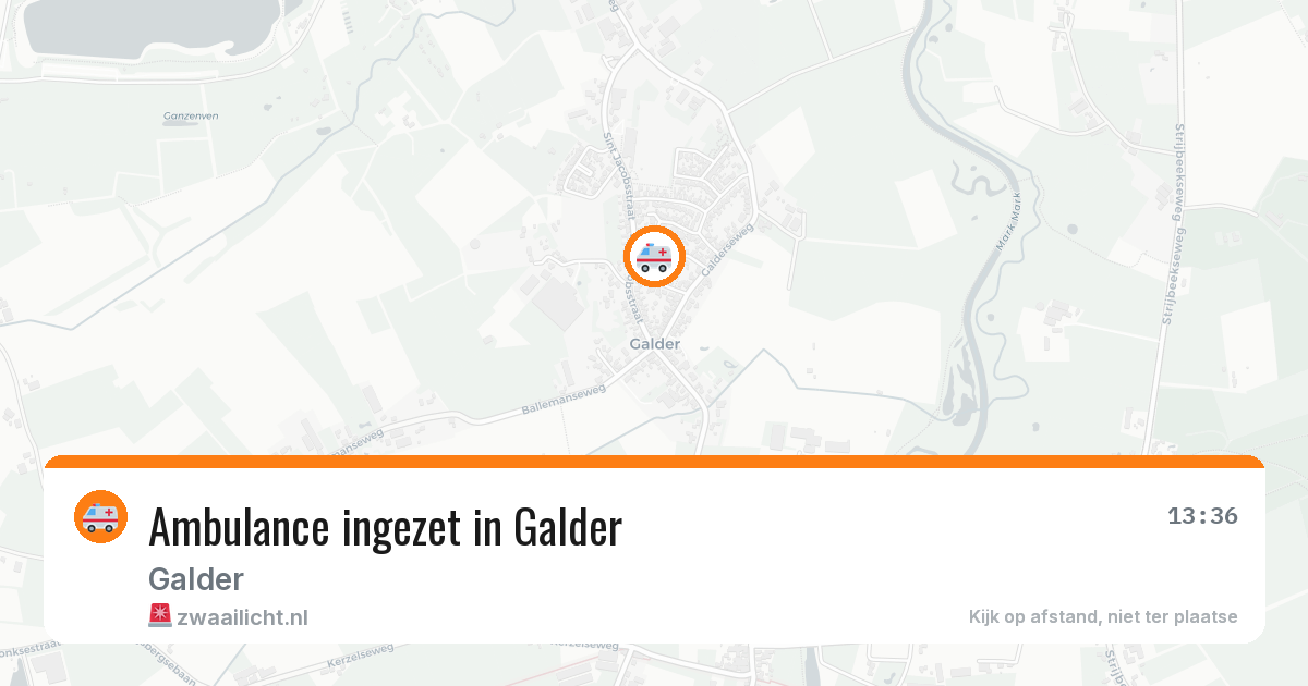 Ambulance ingezet in Galder — 5 jul 2026