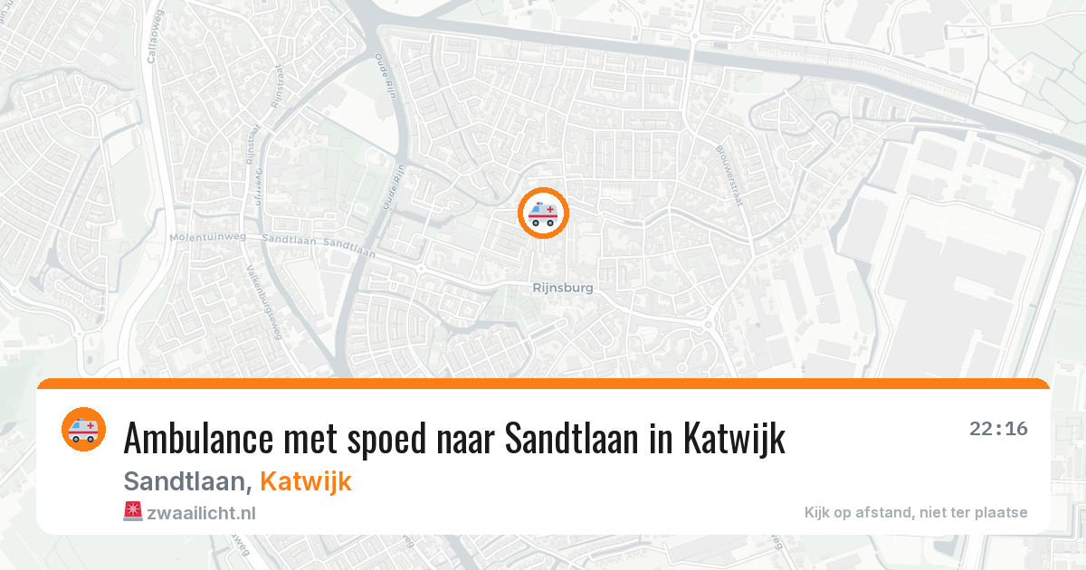 Ambulance met spoed naar Sandtlaan in Katwijk — 26 jan 2026