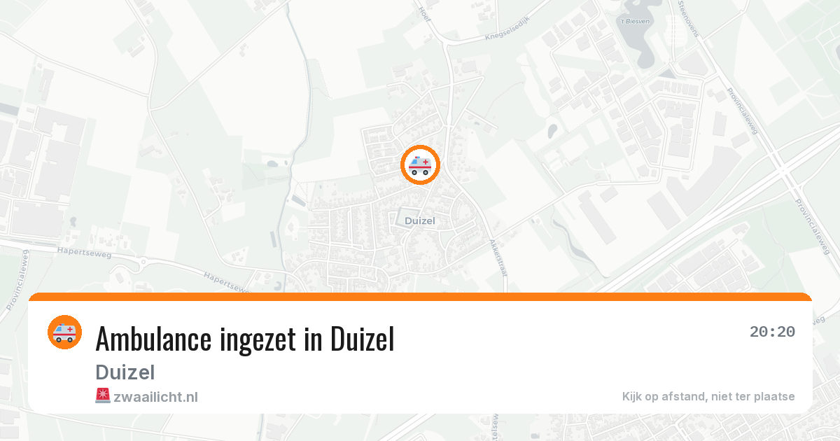 Ambulance ingezet in Duizel — 19 apr 2026