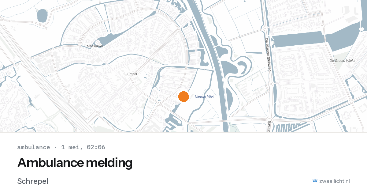 Ambulance melding — 1 mei 2026
