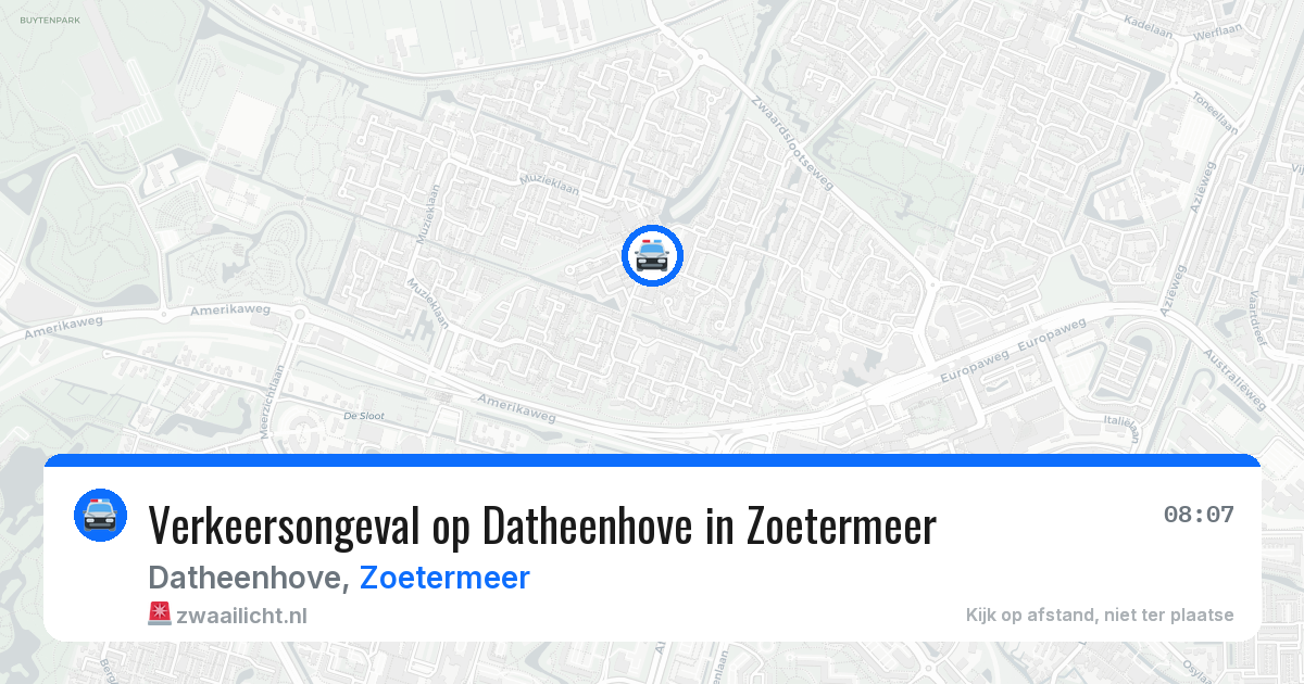 Verkeersongeval op Datheenhove in Zoetermeer — 19 jun 2026