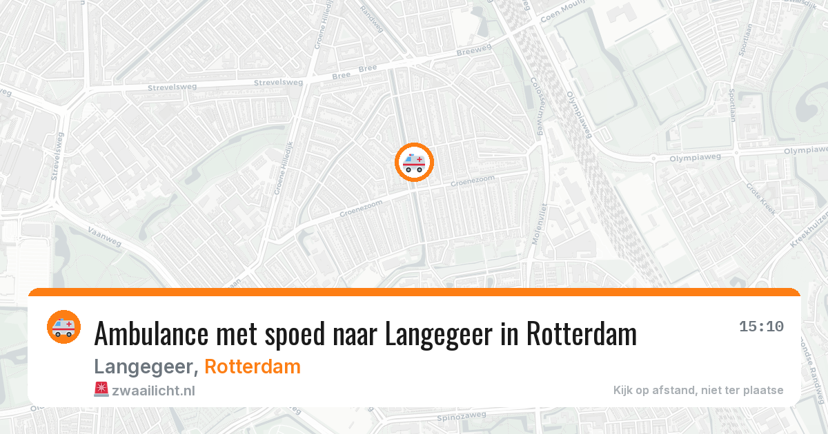 Ambulance met spoed naar Langegeer in Rotterdam — 28 jun 2026
