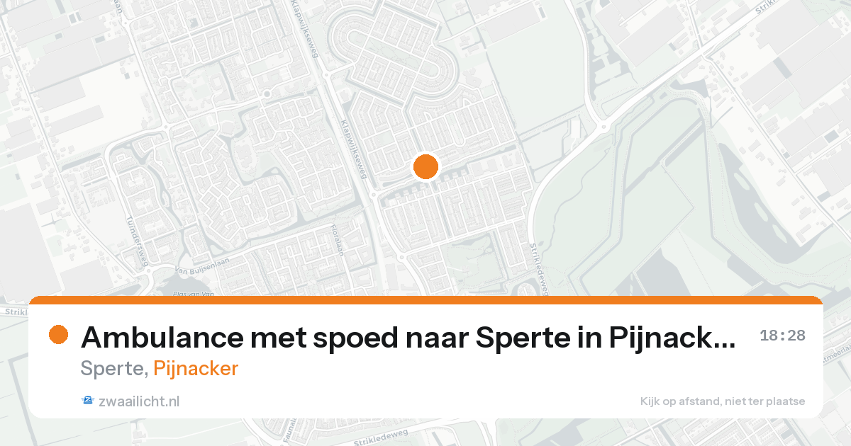 Ambulance met spoed naar Sperte in Pijnacker — 24 aug 2026