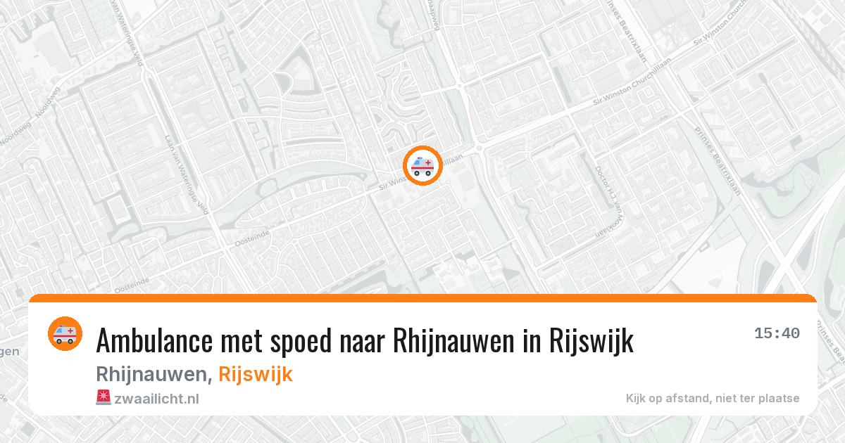 Ambulance met spoed naar Rhijnauwen in Rijswijk — 27 jul 2026
