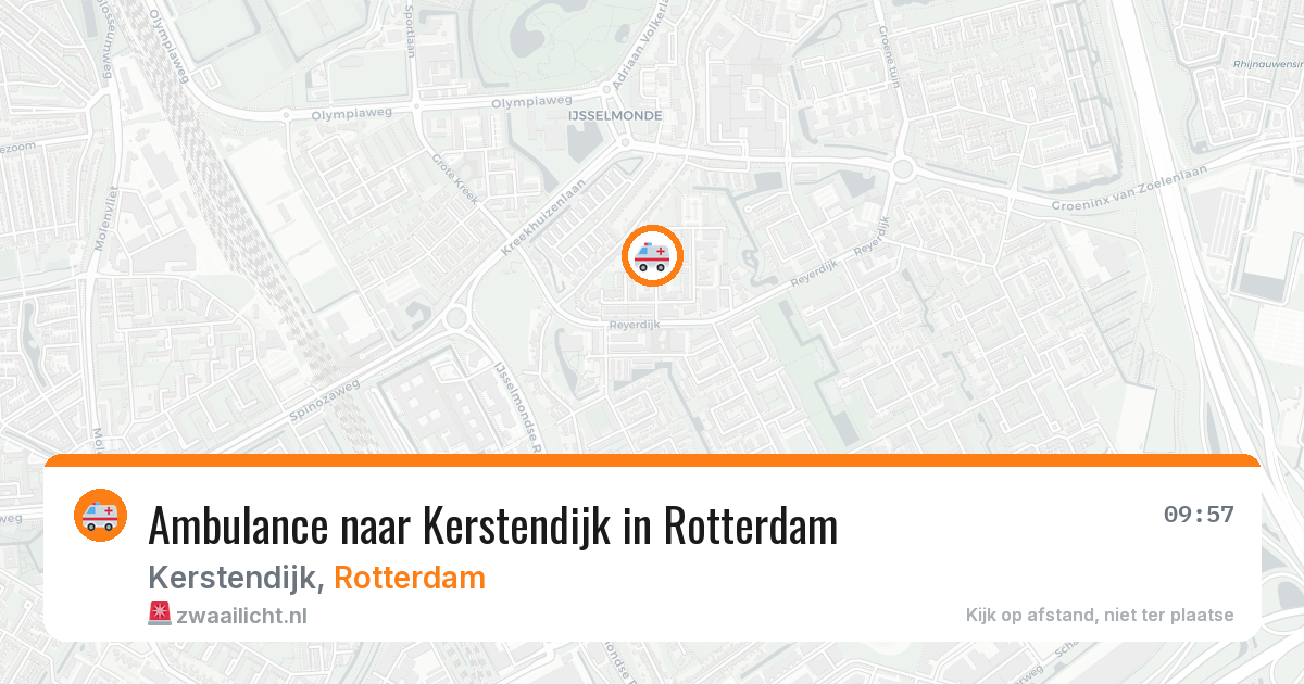 Ambulance naar Kerstendijk in Rotterdam — 6 jul 2026