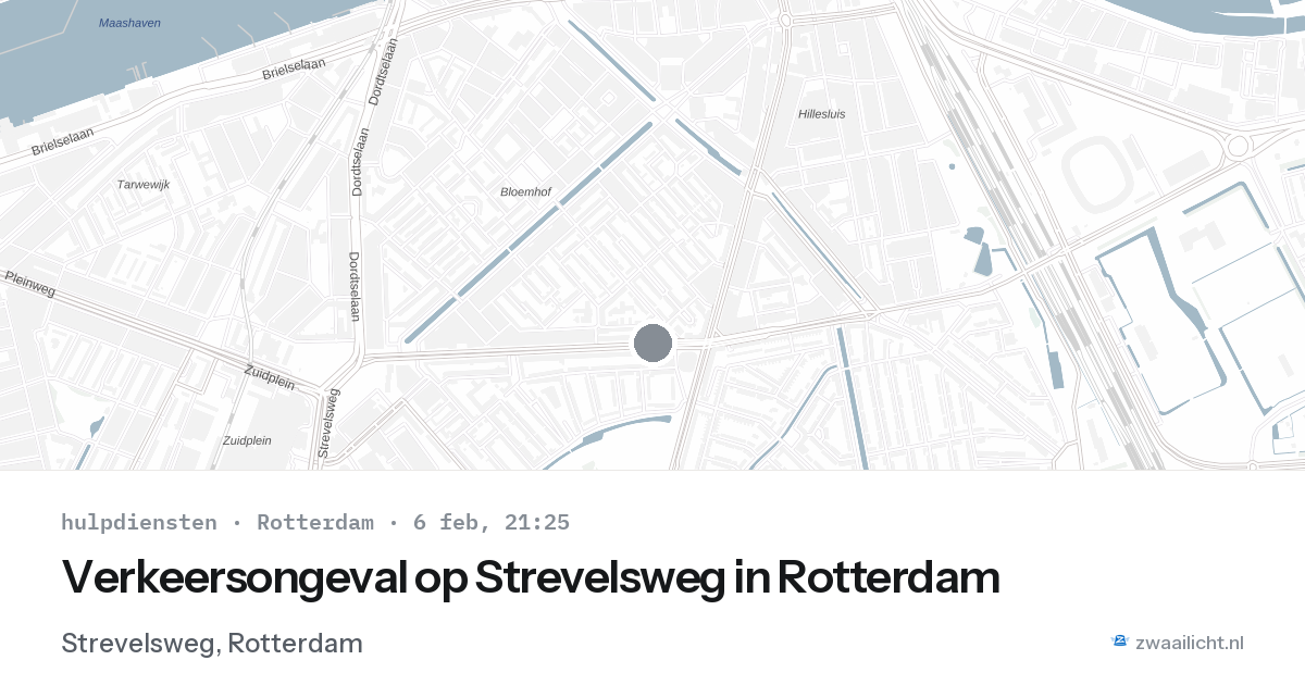 Verkeersongeval op Strevelsweg in Rotterdam — 6 feb 2026