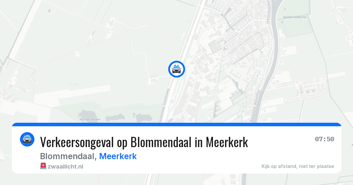 Verkeersongeval op Blommendaal in Meerkerk — 27 jun 2026