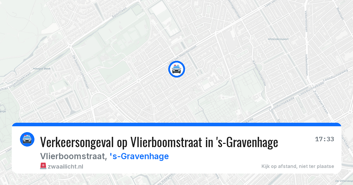 Verkeersongeval op Vlierboomstraat in 's-Gravenhage — 24 mei 2026