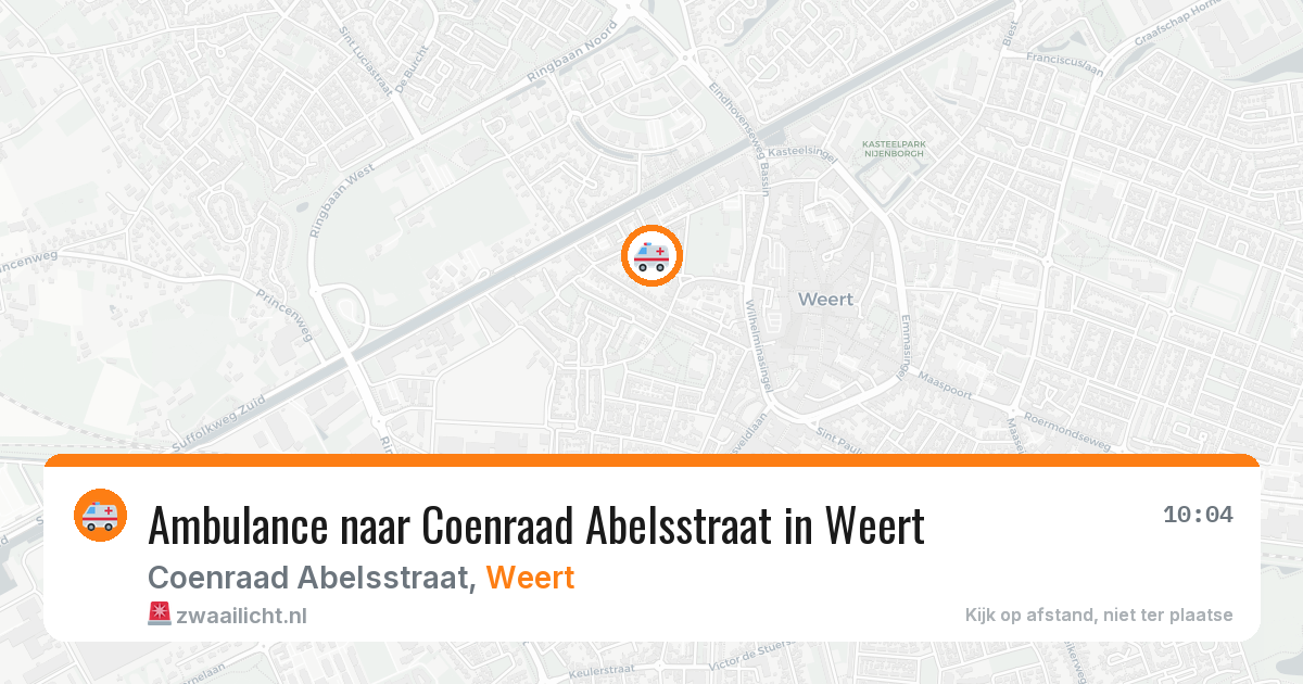 Ambulance naar Coenraad Abelsstraat in Weert — 19 jul 2026