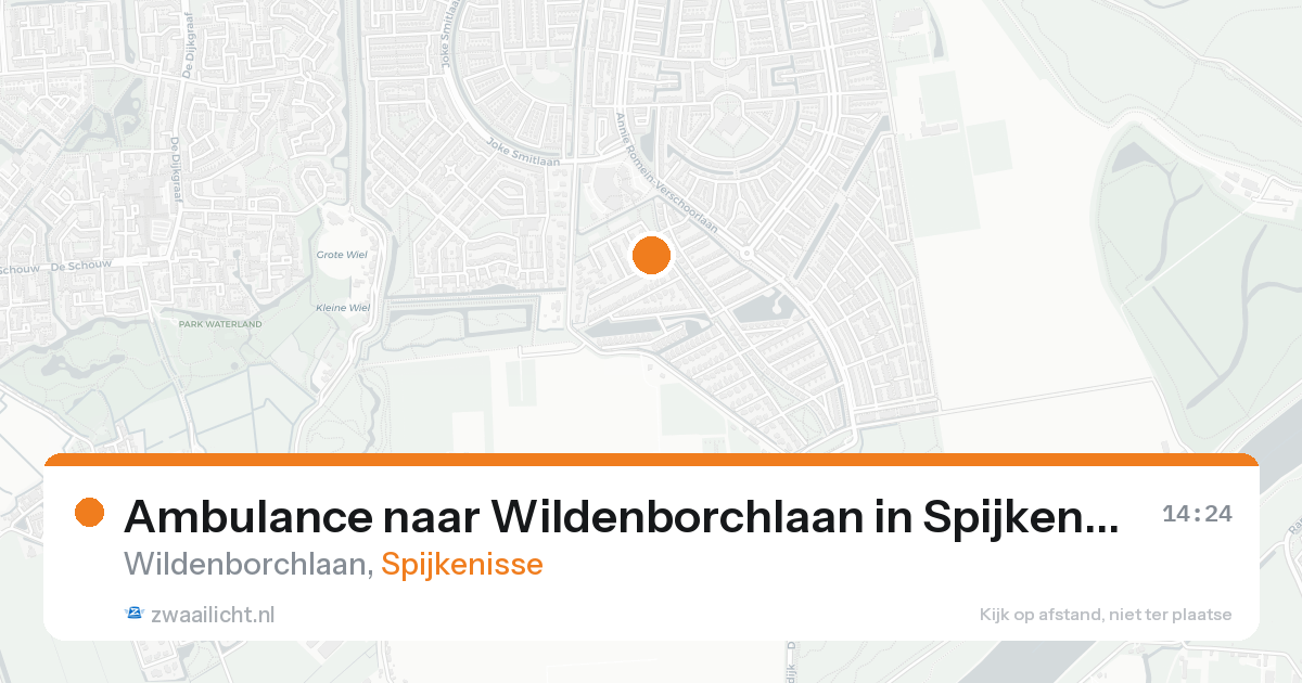 Ambulance naar Wildenborchlaan in Spijkenisse — 20 aug 2026