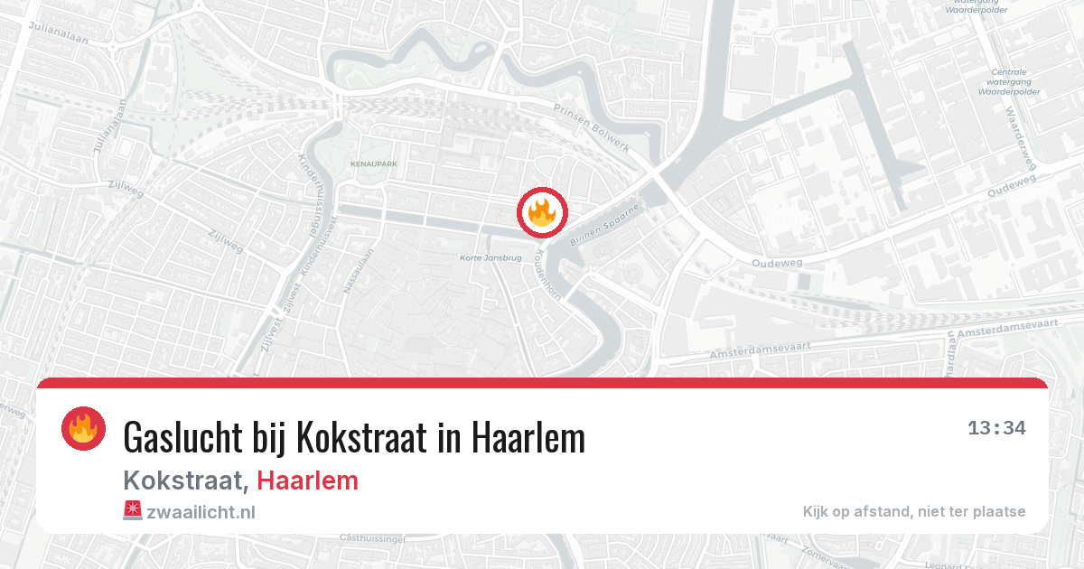Gaslucht bij Kokstraat in Haarlem — 7 mei 2026