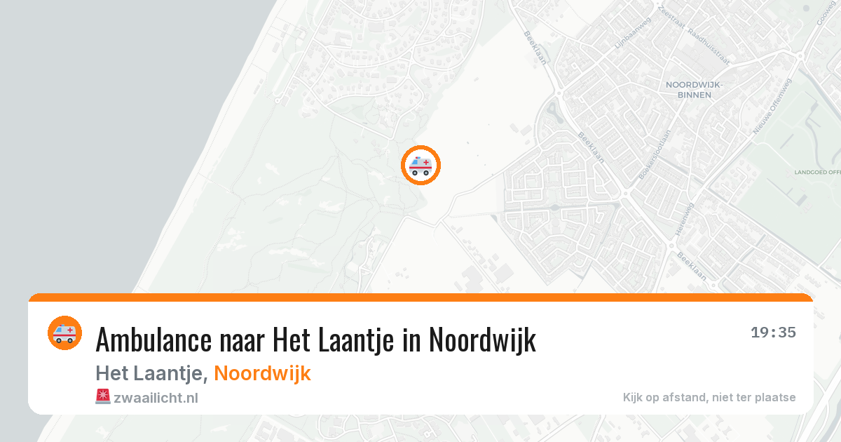 Ambulance naar Het Laantje in Noordwijk — 7 aug 2026