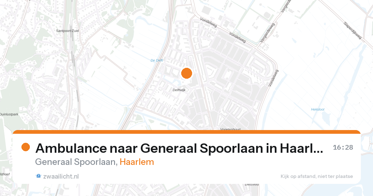 Ambulance naar Generaal Spoorlaan in Haarlem — 27 aug 2026