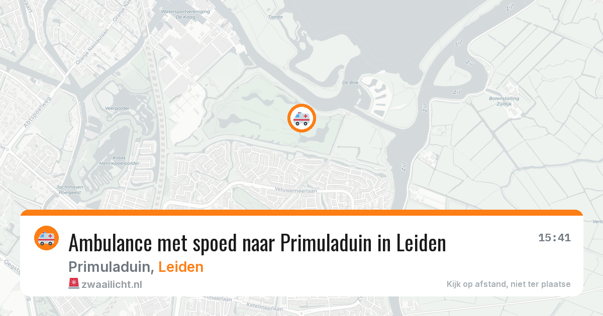 Ambulance met spoed naar Primuladuin in Leiden — 2 jun 2026