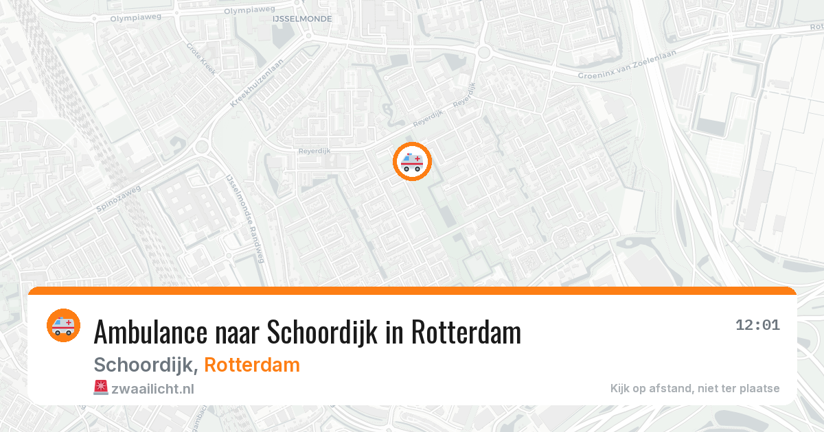 Ambulance naar Schoordijk in Rotterdam — 12 jul 2026