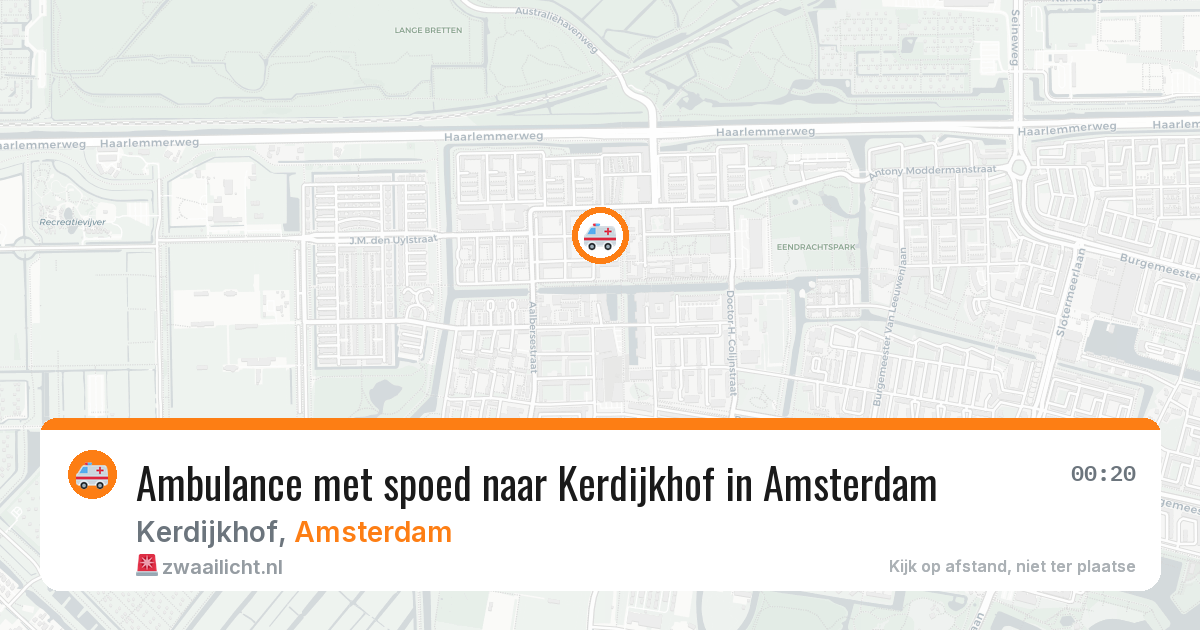 Ambulance met spoed naar Kerdijkhof in Amsterdam — 17 jun 2026