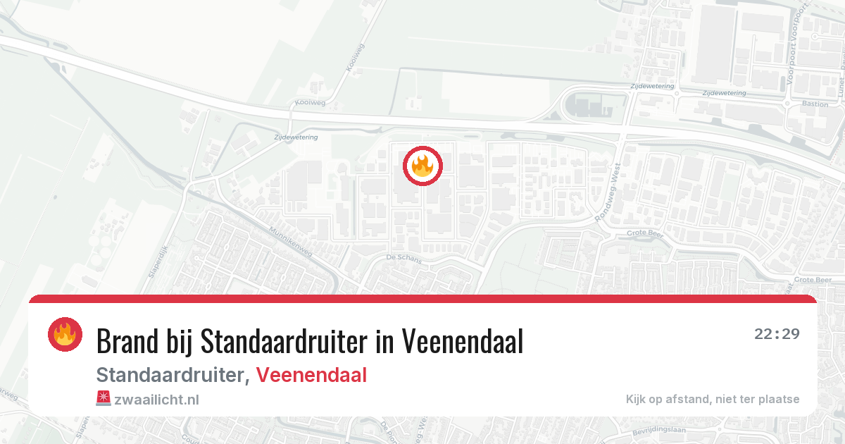Brand bij Standaardruiter in Veenendaal — 3 aug 2026