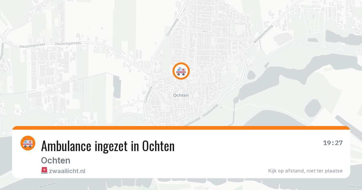 Ambulance ingezet in Ochten — 25 mei 2026