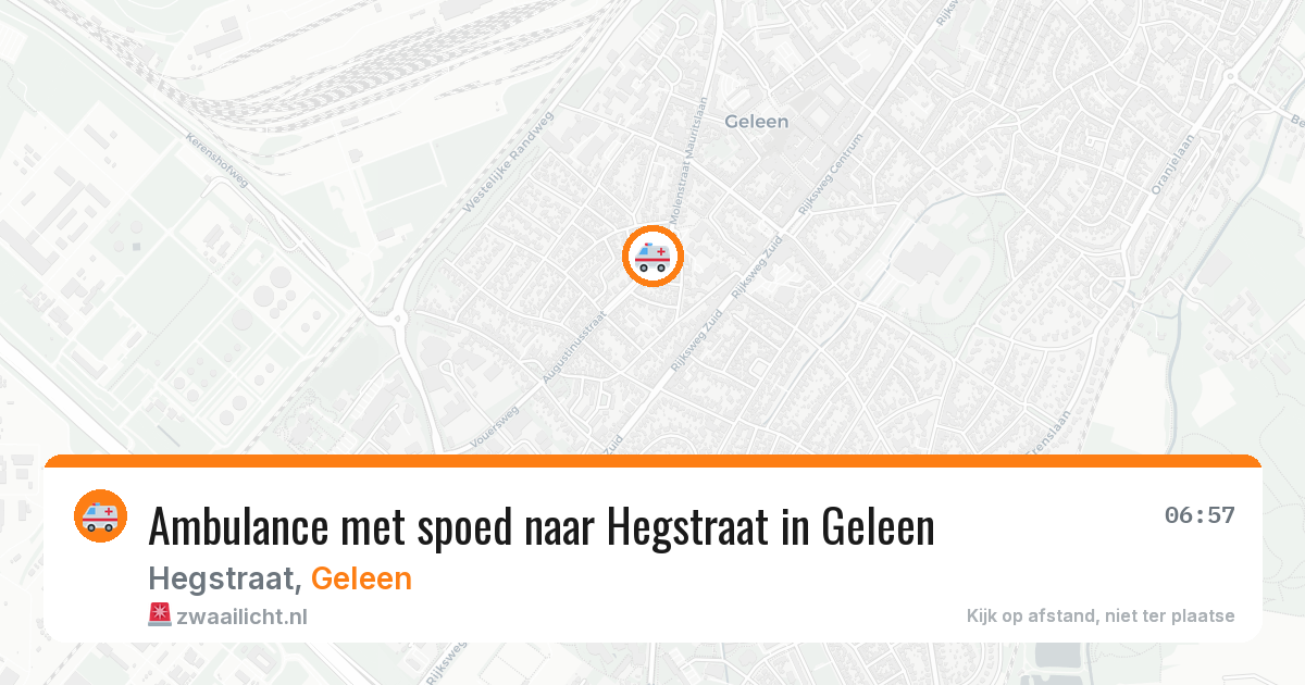 Ambulance met spoed naar Hegstraat in Geleen — 24 mrt 2026