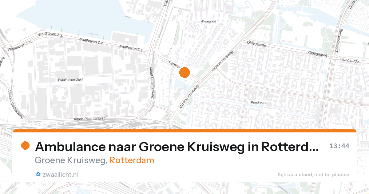 Ambulance naar Groene Kruisweg in Rotterdam — 28 aug 2026