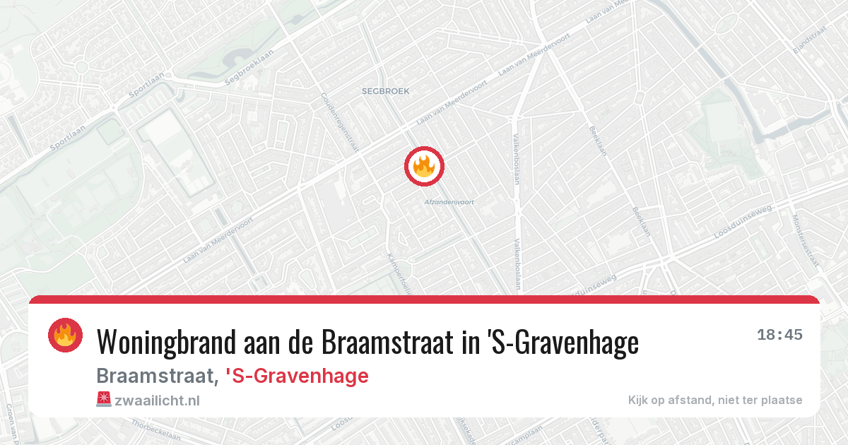Woningbrand aan de Braamstraat in 'S-Gravenhage — 2 aug 2026