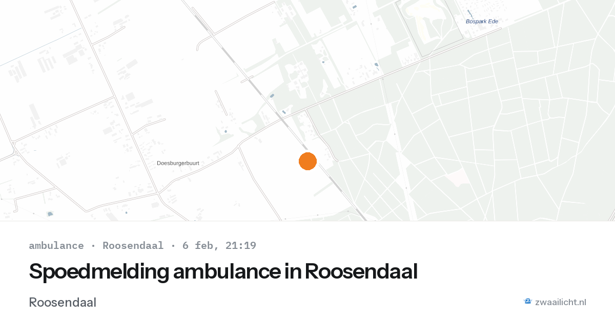 Spoedmelding ambulance in Roosendaal — 6 feb 2026