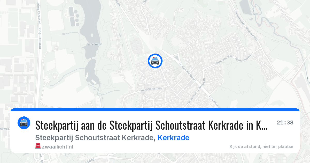 Steekpartij aan de Steekpartij Schoutstraat Kerkrade in Kerkrade — 29 mrt 2026