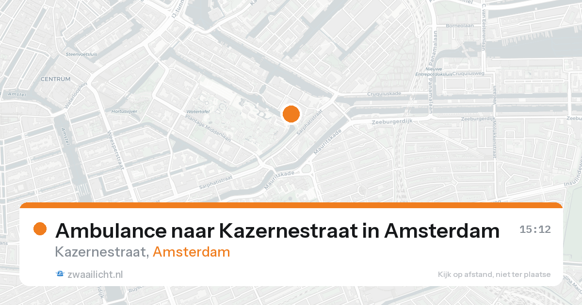 Ambulance naar Kazernestraat in Amsterdam — 17 aug 2026