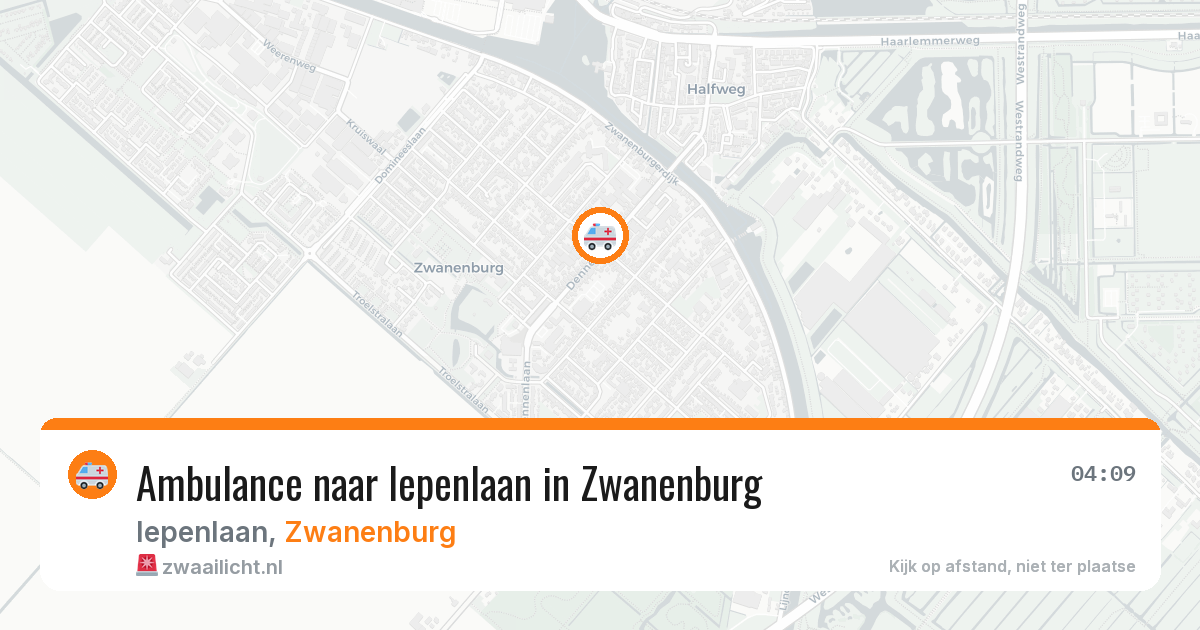 Ambulance naar Iepenlaan in Zwanenburg — 26 mrt 2026