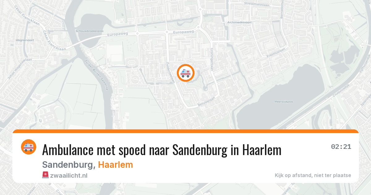Ambulance met spoed naar Sandenburg in Haarlem — 10 jun 2026