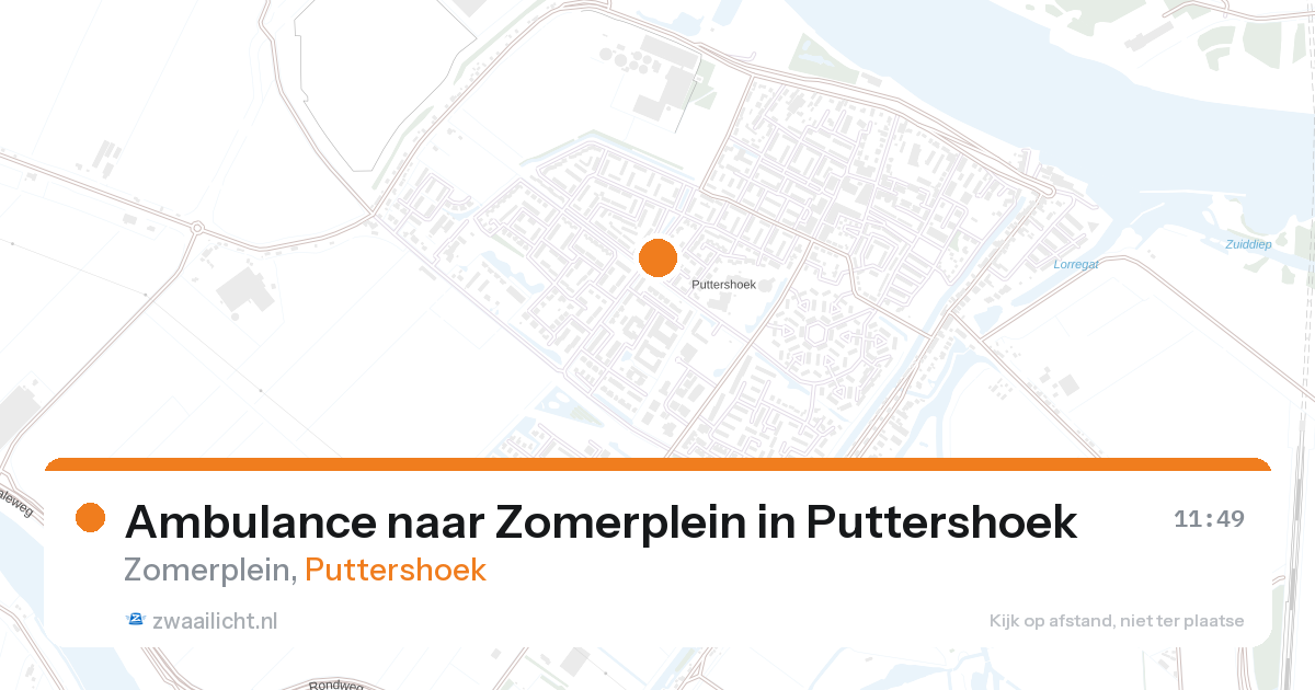 Ambulance naar Zomerplein in Puttershoek — 26 aug 2026