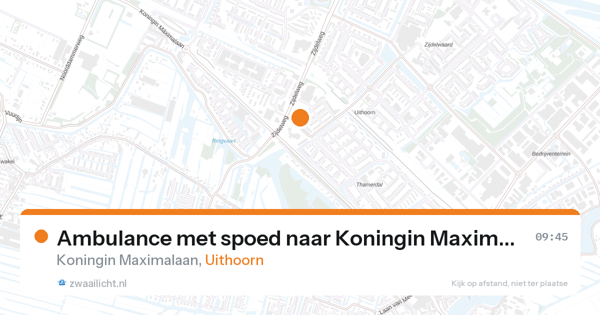 Ambulance met spoed naar Koningin Maximalaan in Uithoorn — 27 aug 2026