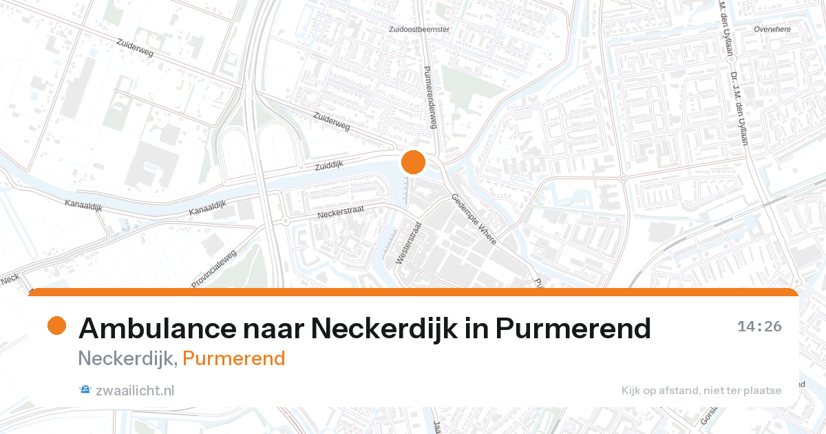 Ambulance naar Neckerdijk in Purmerend — 22 jul 2026