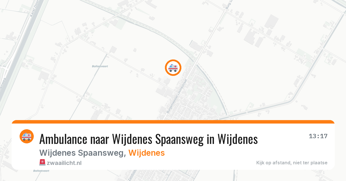 Ambulance naar Wijdenes Spaansweg in Wijdenes — 3 aug 2026