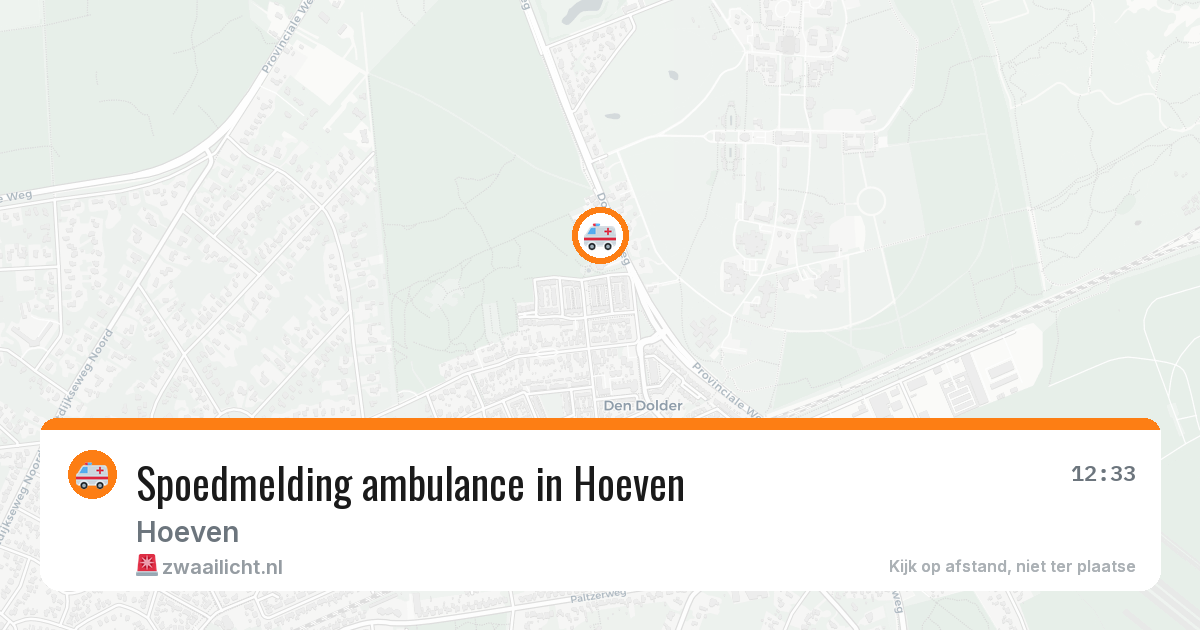 Spoedmelding ambulance in Hoeven — 24 jan 2026