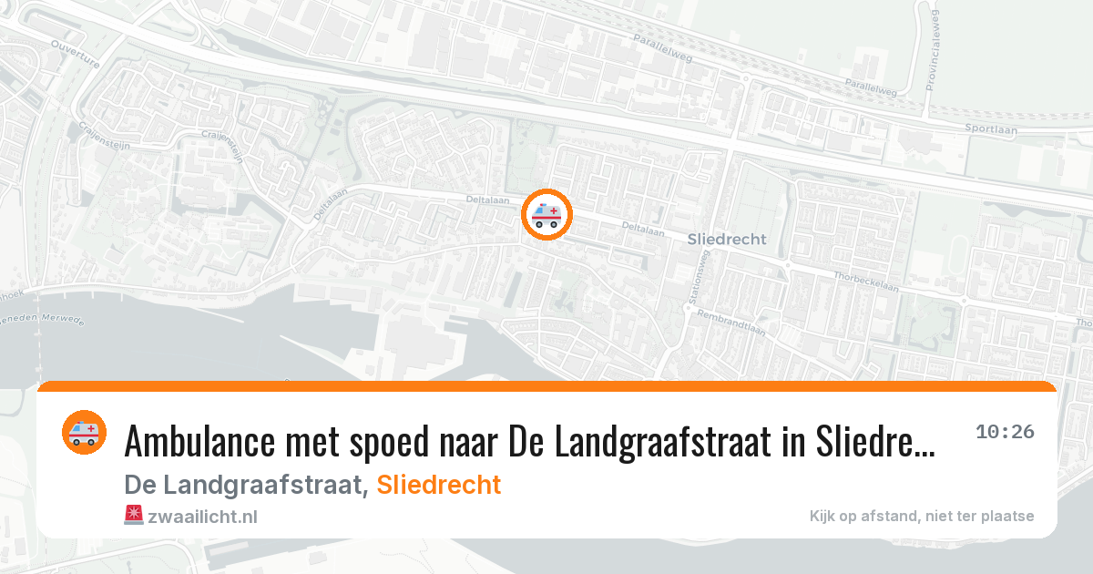 Ambulance met spoed naar De Landgraafstraat in Sliedrecht — 24 jan 2026