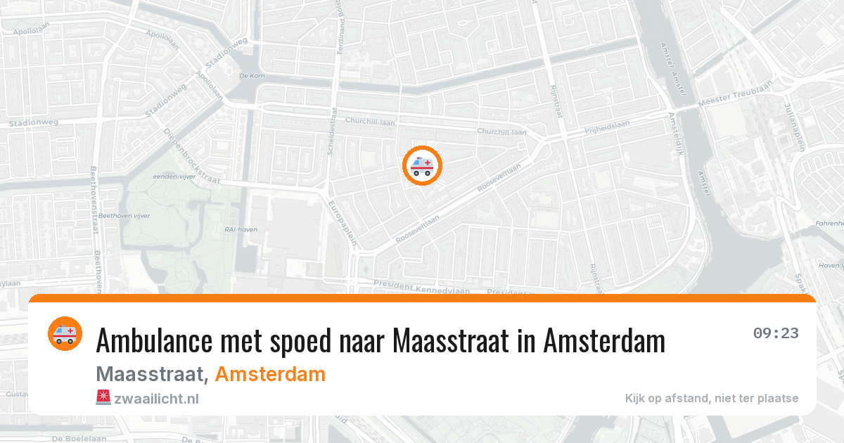 Ambulance met spoed naar Maasstraat in Amsterdam — 25 mrt 2026