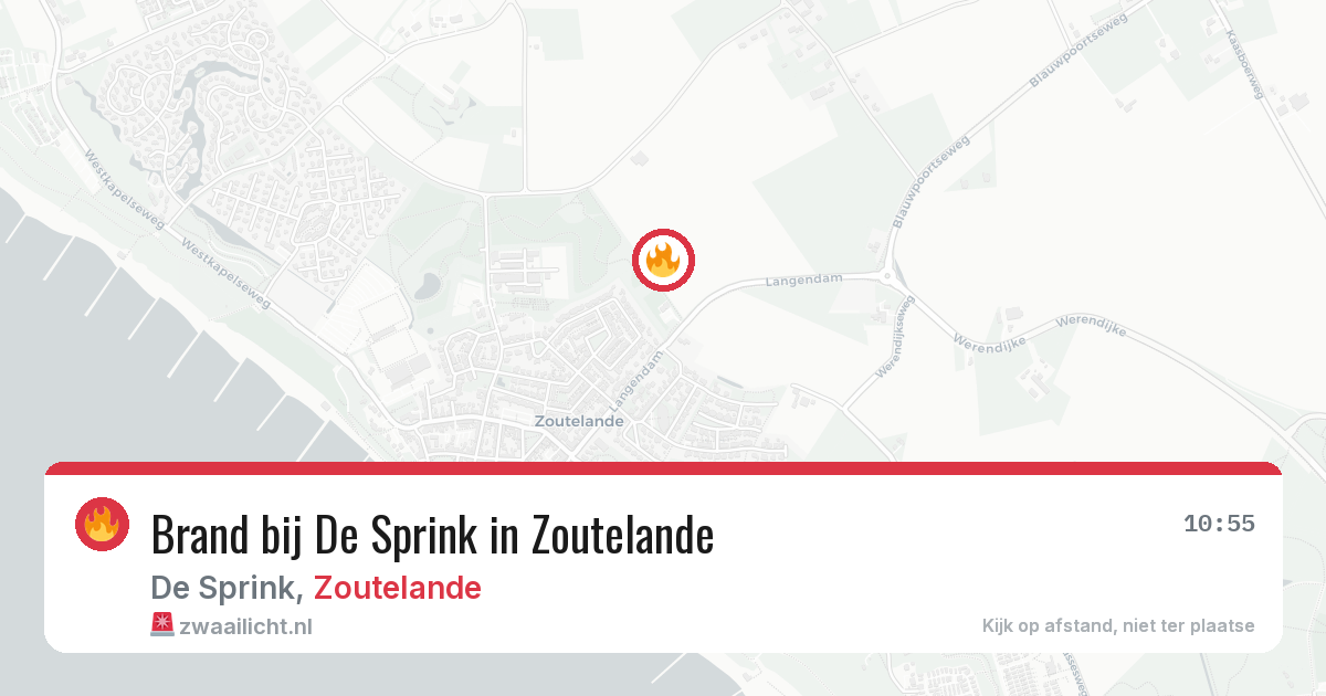 Brand bij De Sprink in Zoutelande — 2 jun 2026