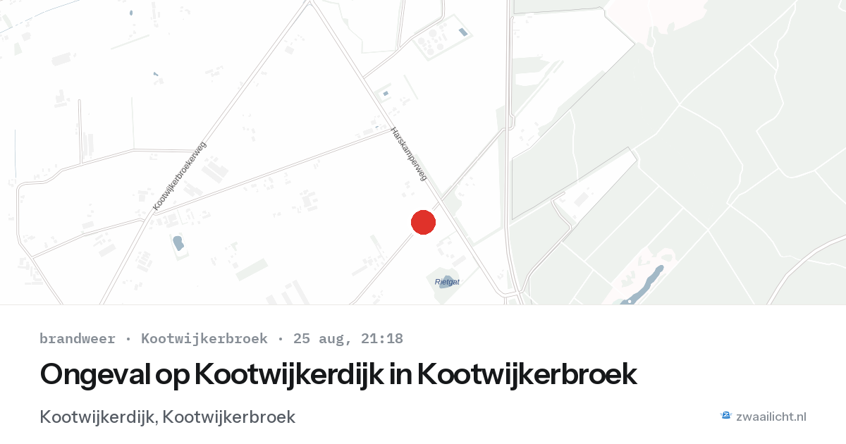 Ongeval op Kootwijkerdijk in Kootwijkerbroek — 25 aug 2026
